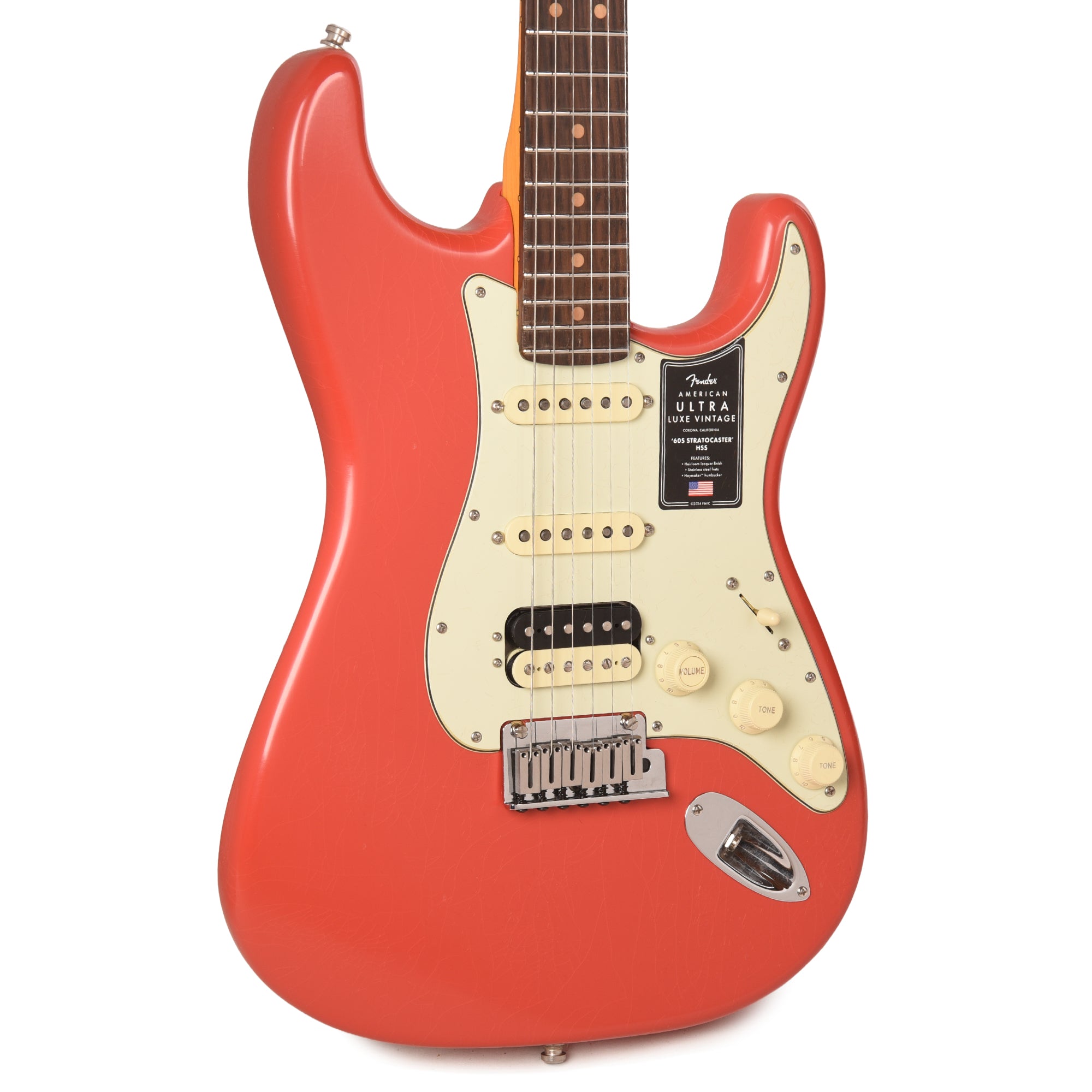 Fender American Ultra Luxe Vintage '60s Stratocaster HSS Fiesta Red