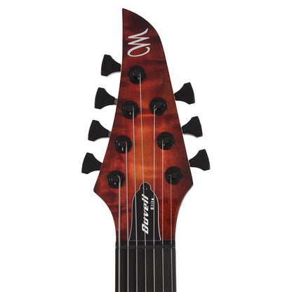 Mayones Duvell Elite 7 AAA Curly Poplar/Mahogany Lava Burst