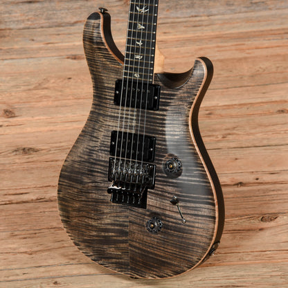 PRS Custom 24 FLoyd Wood Library 10-Top Satin Charcoal 2019