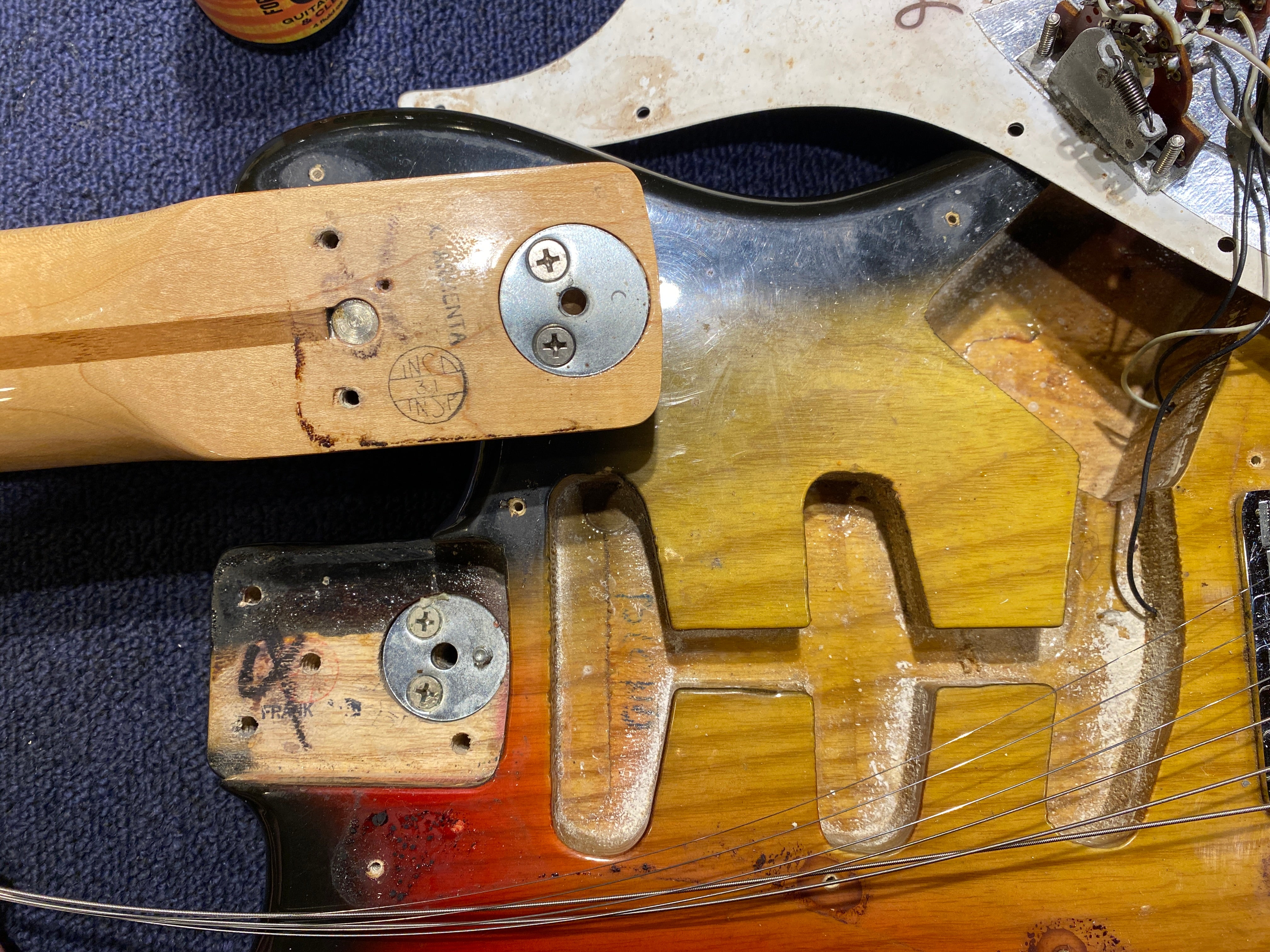 Fender Stratocaster Hardtail Sunburst 1974