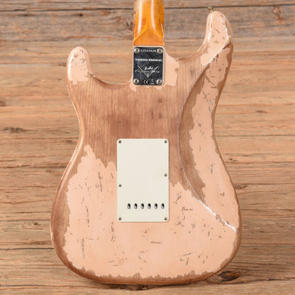 Fender Custom Shop Red Hot Stratocaster Super Heavy Relic Aged Faded Shell Pink 2023
