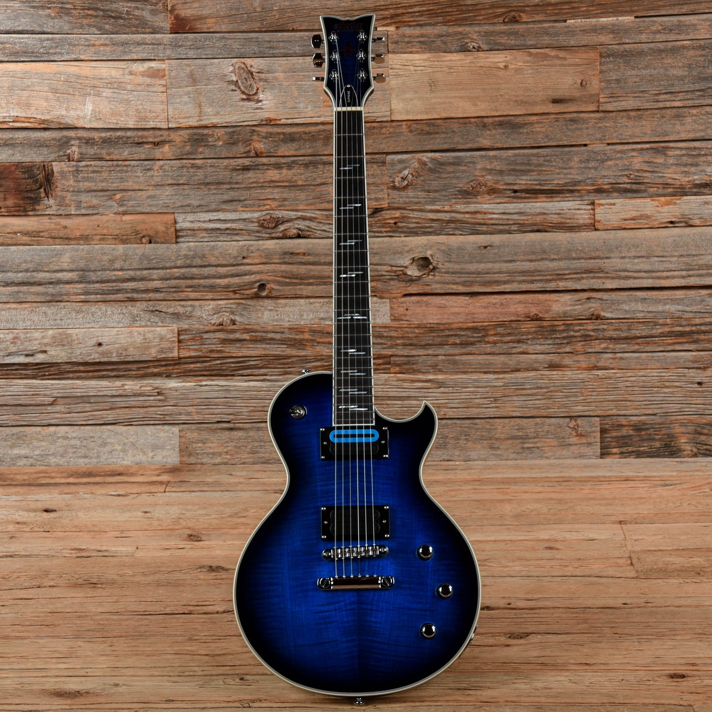 Schecter Solo-II Supreme See Thru Blue Burst 2022