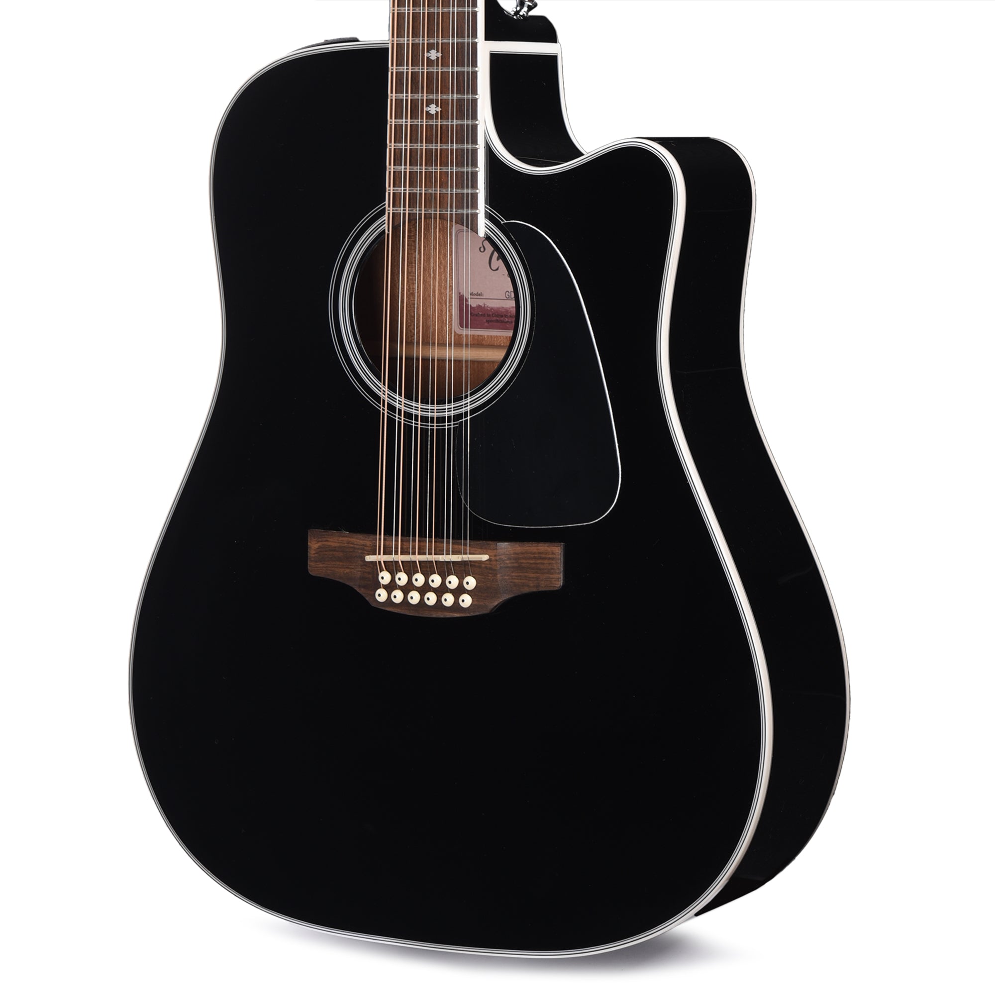 Takamine GD38CE 12-String Acoustic Electric Guitar Black