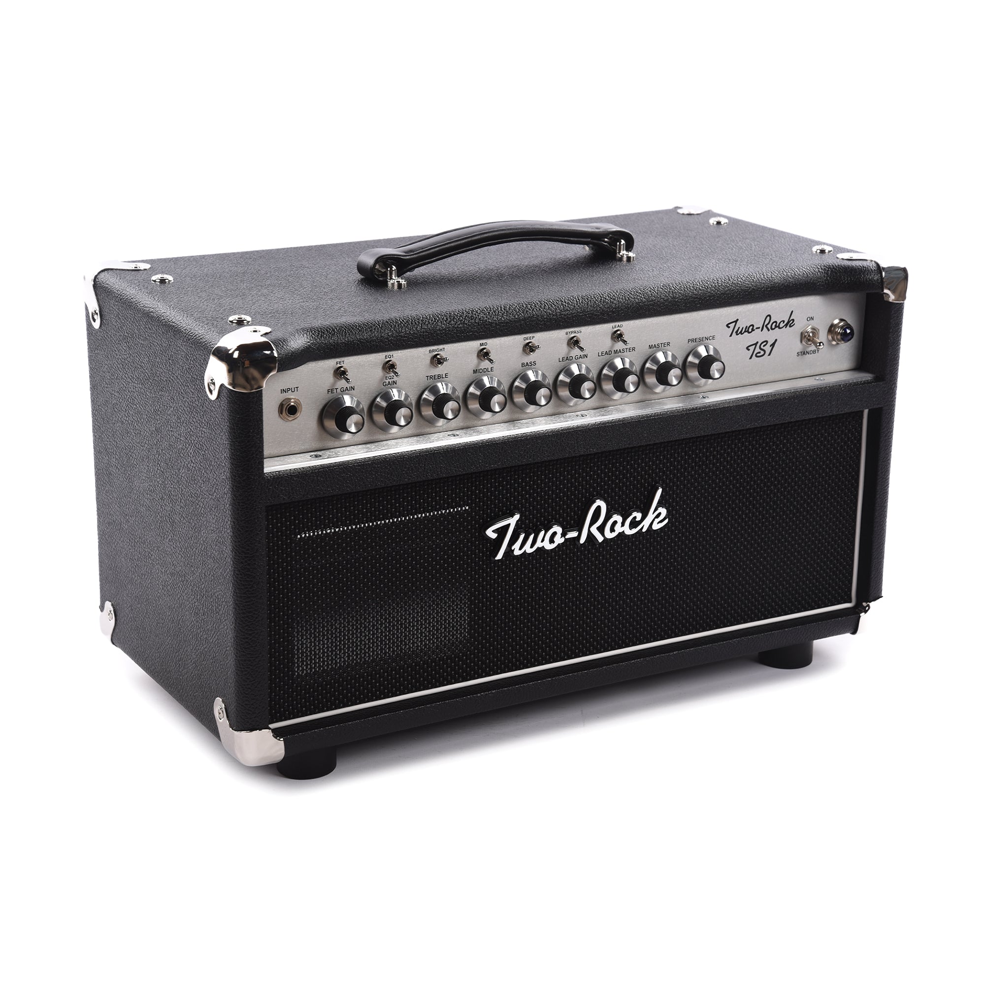 Two Rock TS1 100W Head Silver Anodized Chasis Black Bronco Tolex w/Silver Skirted Knobs