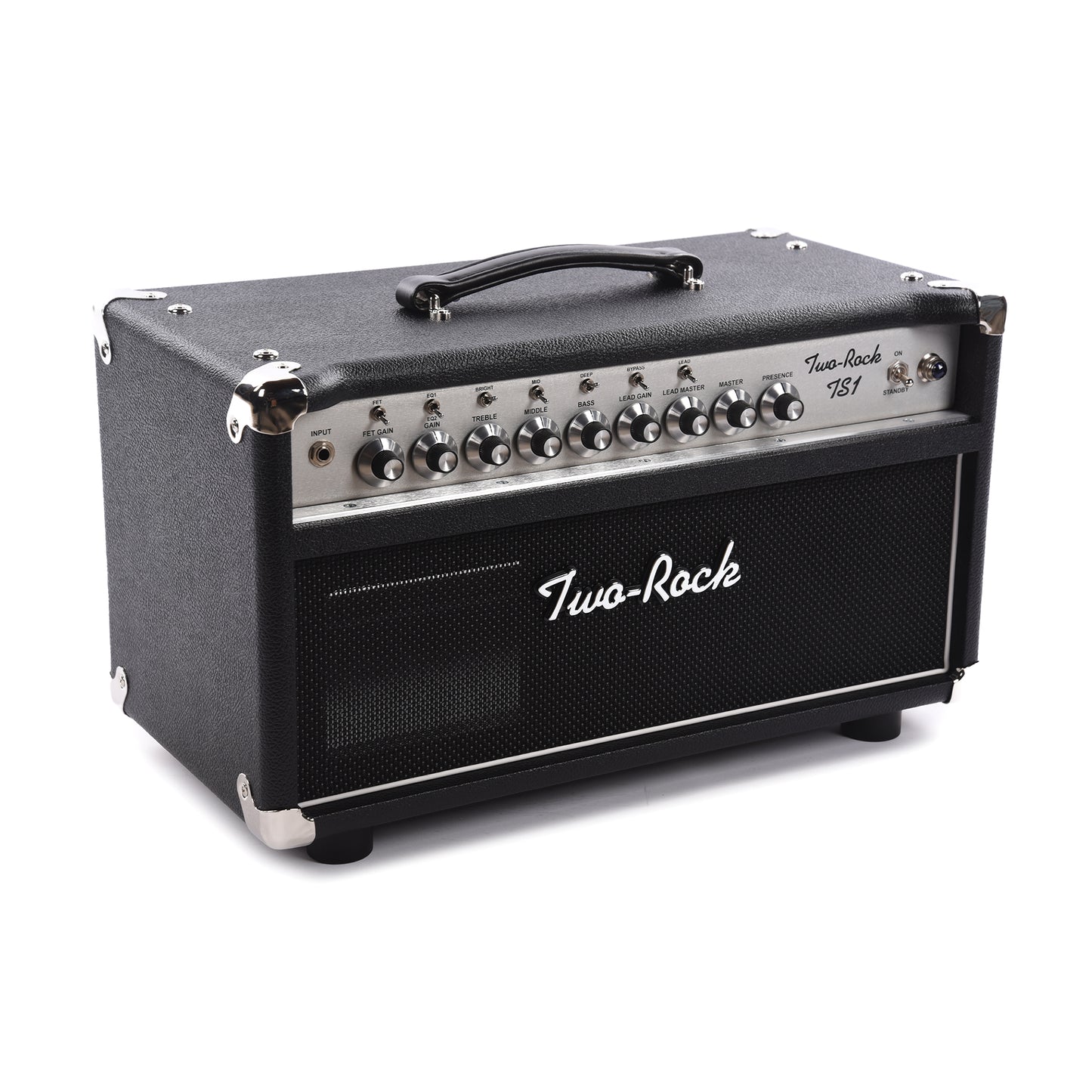 Two Rock TS1 100W Head Silver Anodized Chasis Black Bronco Tolex w/Silver Skirted Knobs