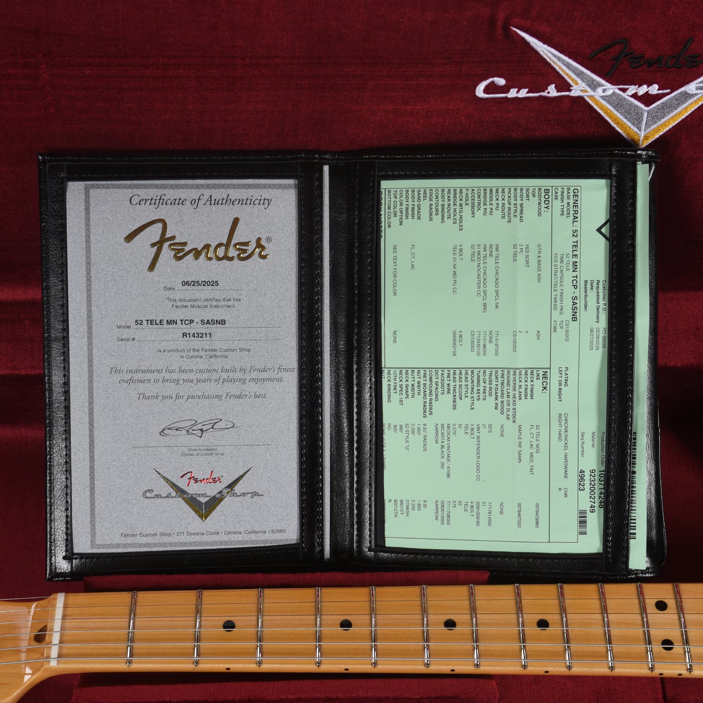 Fender Custom Shop 1952 Telecaster "Chicago Special" Time Capsule Super Aged Sonic Blue