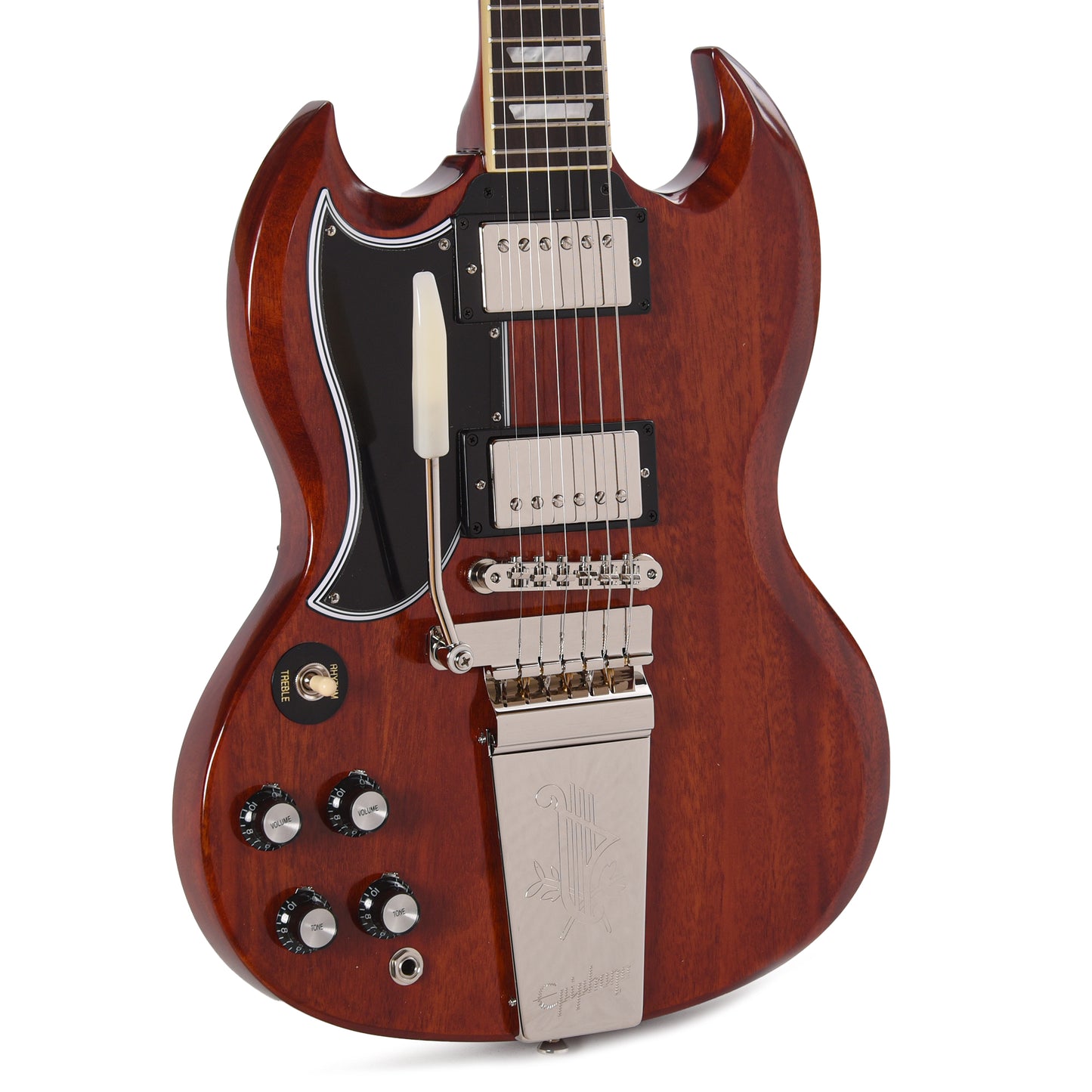 Epiphone Inspired by Gibson Custom 1964 SG Standard Reissue LEFTY Cherry Red w/Maestro Vibrola
