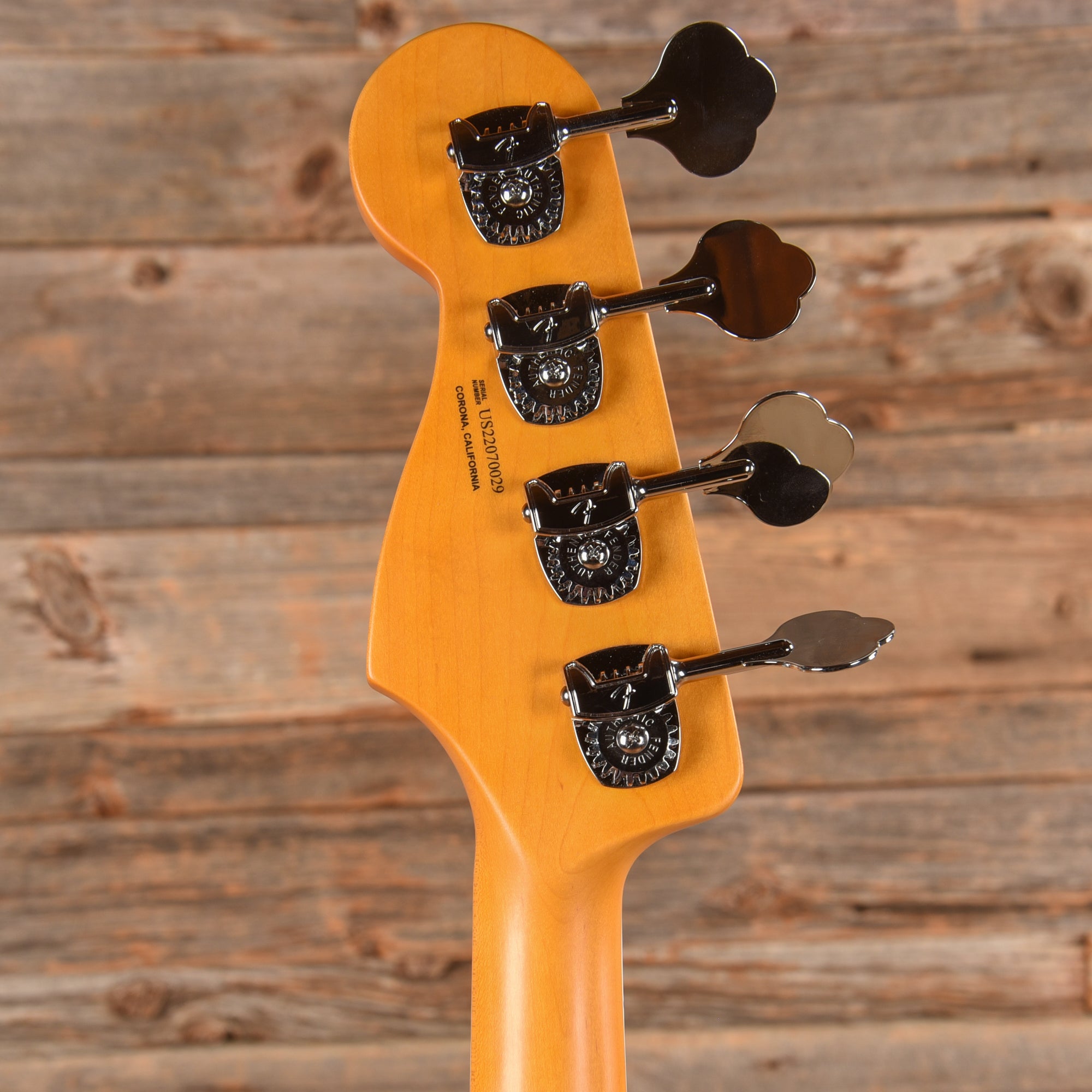 Fender American Ultra Jazz Bass Mystic Pine Green w/Ebony Fingerboard, Anodized Gold Pickguard, & Matching Headcap