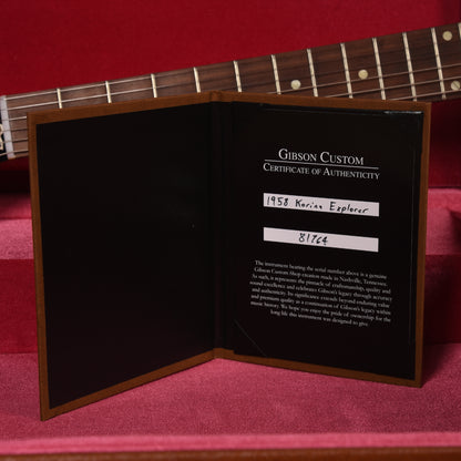 Gibson Custom Shop 1958 Korina Explorer Reissue Natural w/White Pickguard