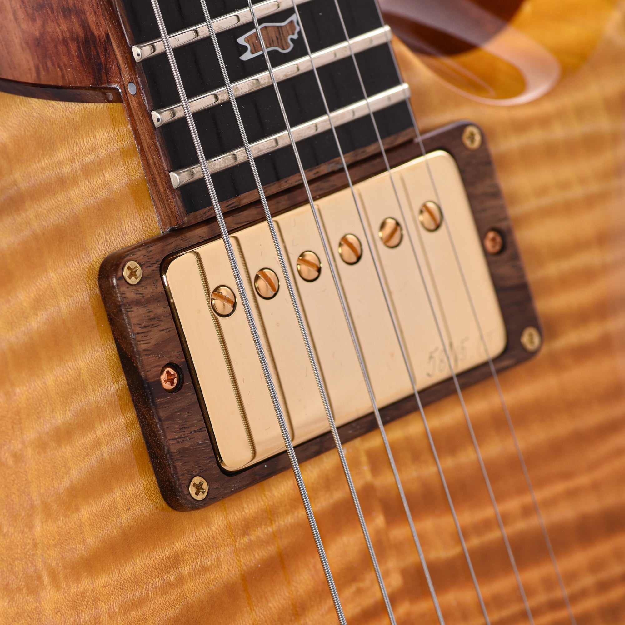 PRS Private Stock #11755 McCarty 594 Curly Maple/African Mahogany Sandstorm w/Hormigo Neck, Binding, Inlays, Rings, & Backplate