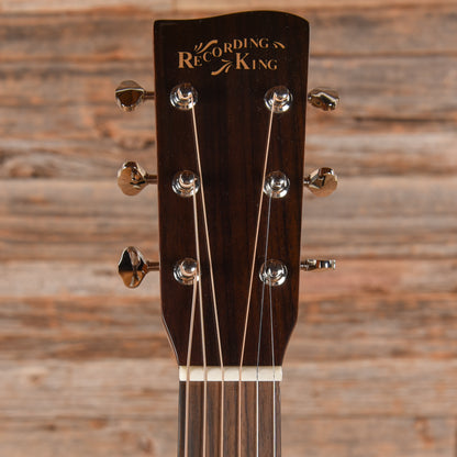 Recording King Deluxe All Solid Dreadnought Aged Adirondack Spruce/Rosewood