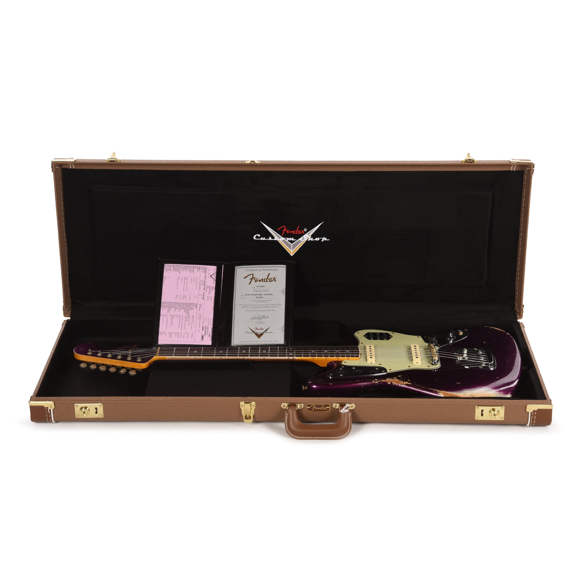 Fender Custom Shop 1965 Jaguar Heavy Relic Faded Purple Metallic