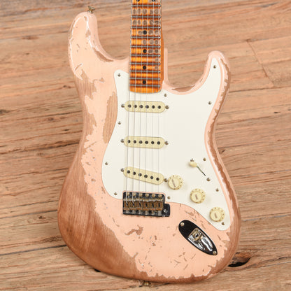Fender Custom Shop Red Hot Stratocaster Super Heavy Relic Aged Faded Shell Pink 2023