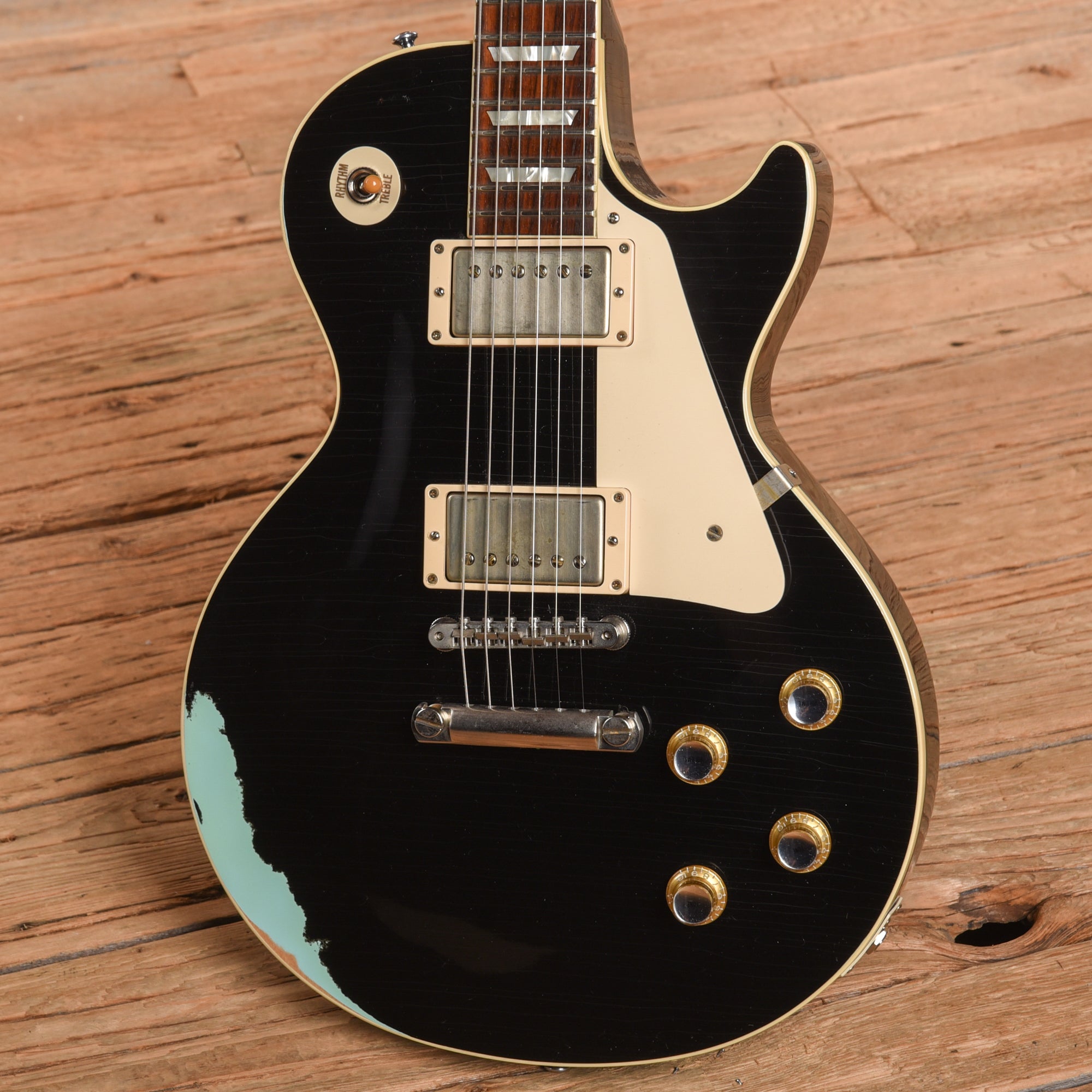 Gibson Custom Painted Over Series '60 Les Paul Standard Reissue Ebony Over Kerry Green 2016