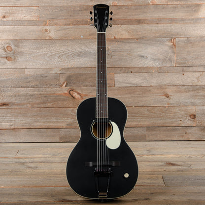 Orangewood Juniper Black Live Rubber Bridge Parlor Acoustic Guitar