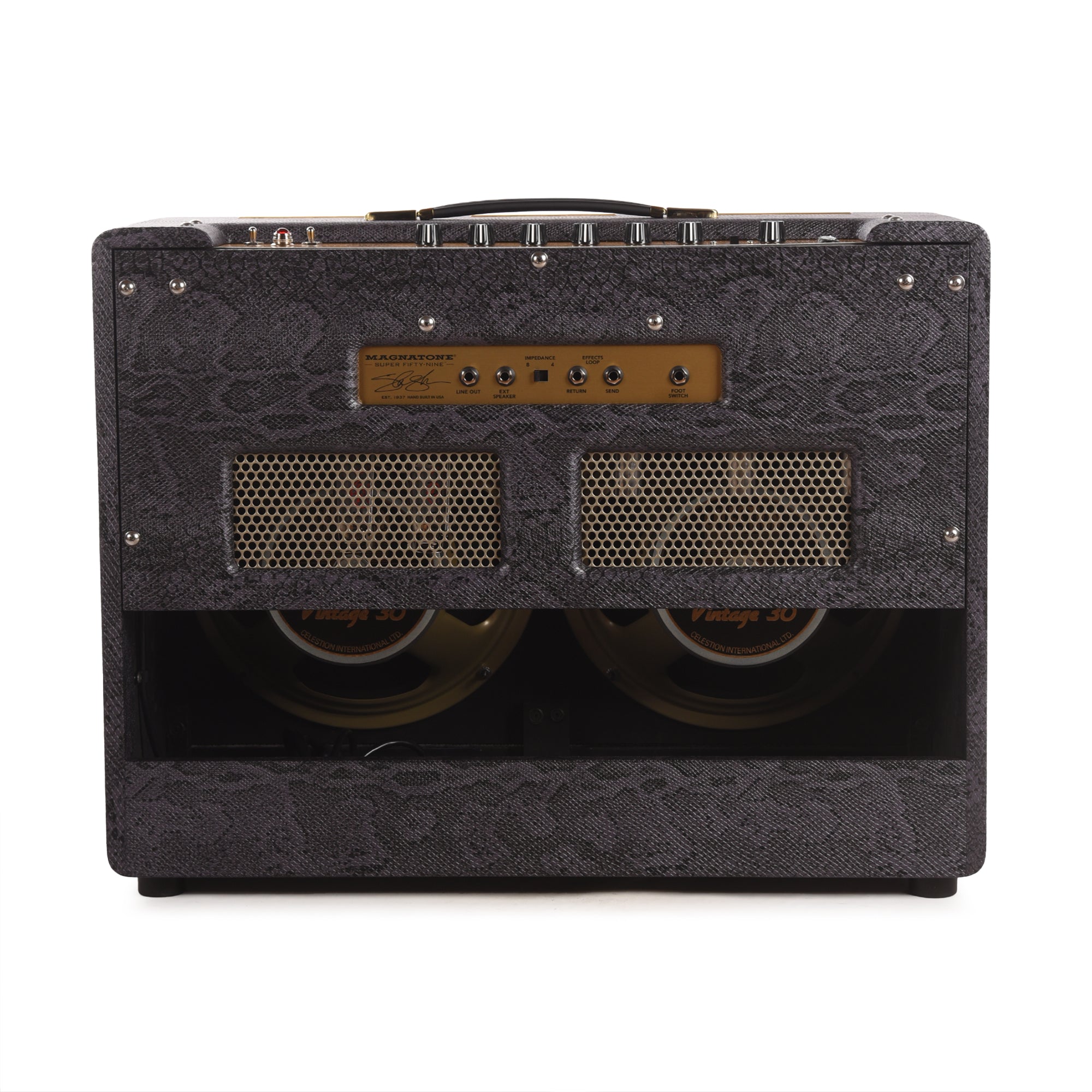 Magnatone Super Fifty-Nine M-80 45w 2x12 Combo Amp Slash Signature Purple Python