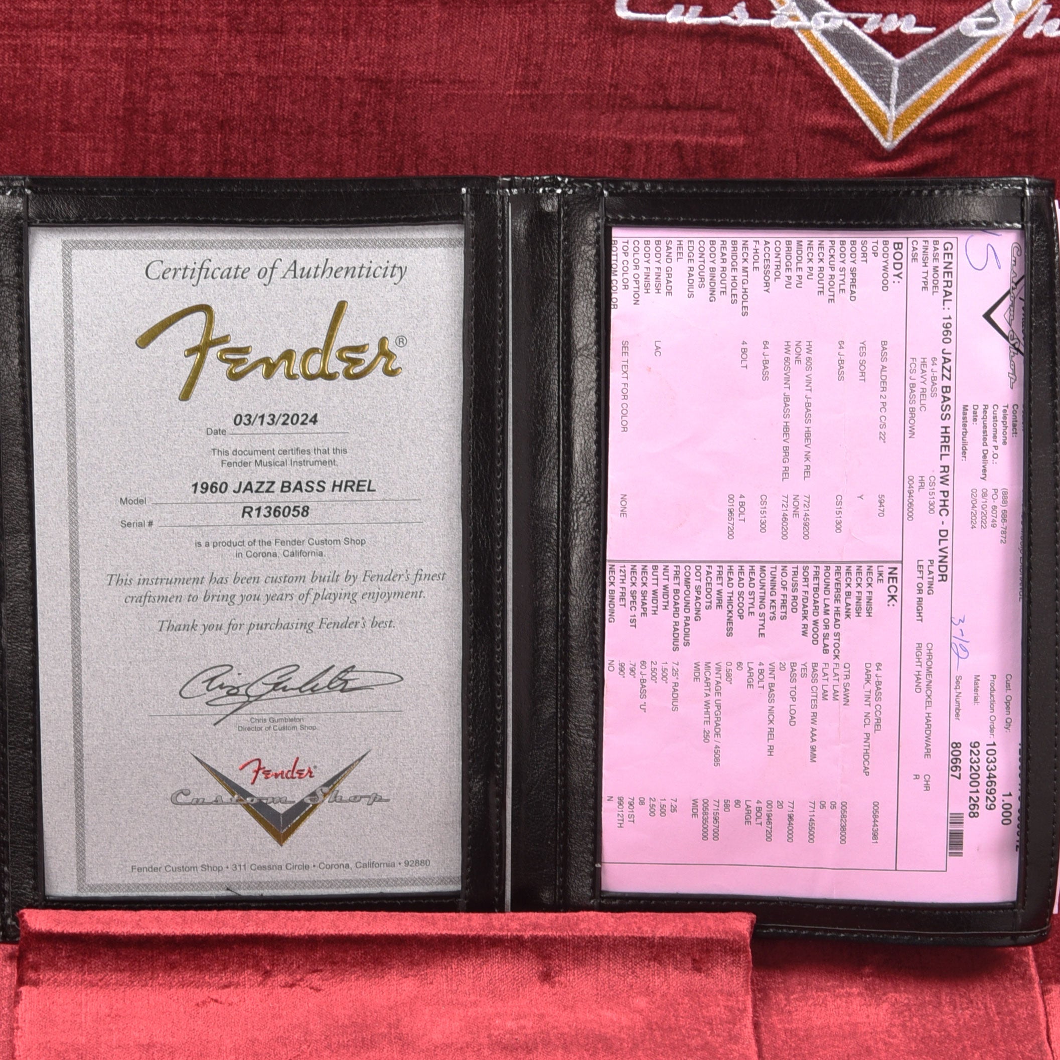 Fender Custom Shop 1960 Jazz Bass Heavy Relic Dirty Lavender w/Painted Headcap