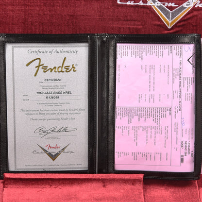 Fender Custom Shop 1960 Jazz Bass Heavy Relic Dirty Lavender w/Painted Headcap