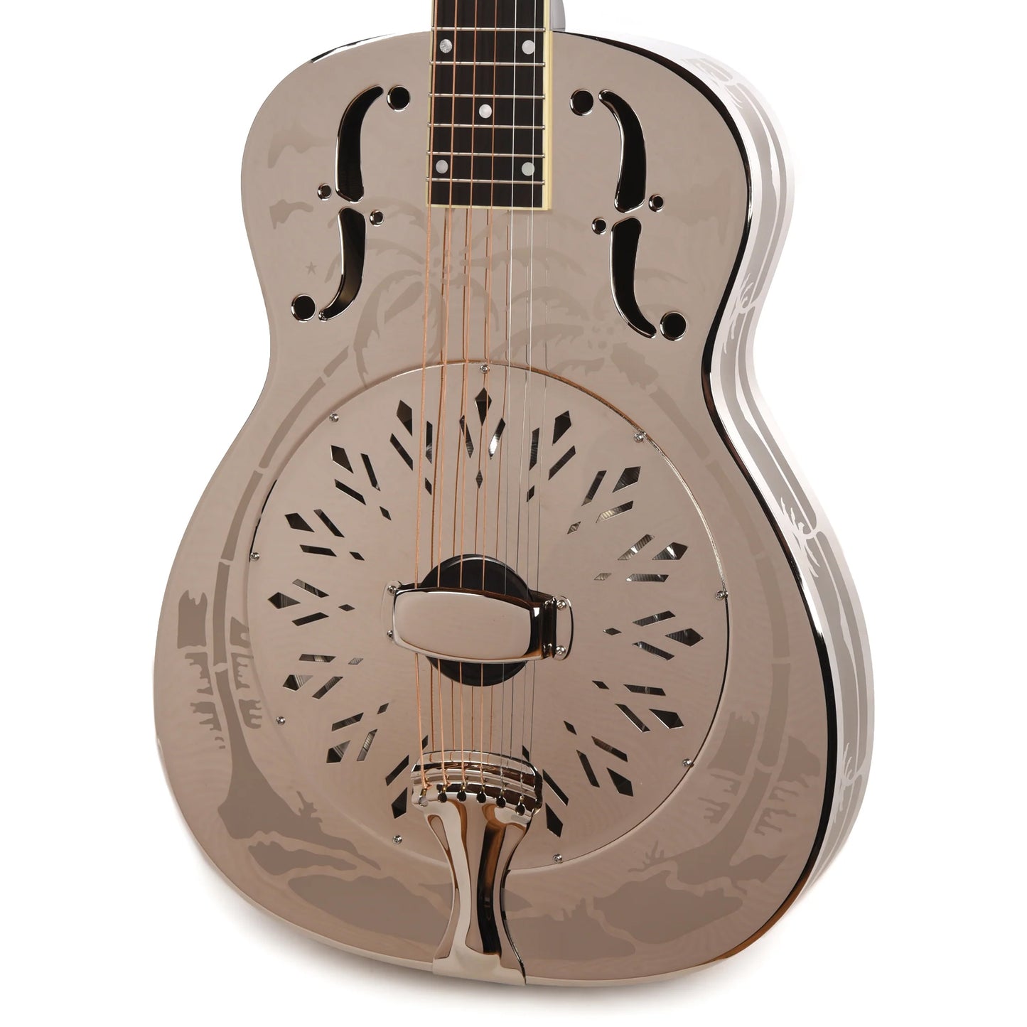 National Style O Single Cone Brass Bright Nickel 14-Fret