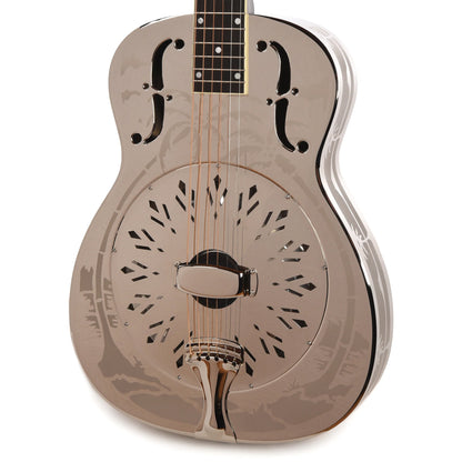 National Style O Single Cone Brass Bright Nickel 14-Fret