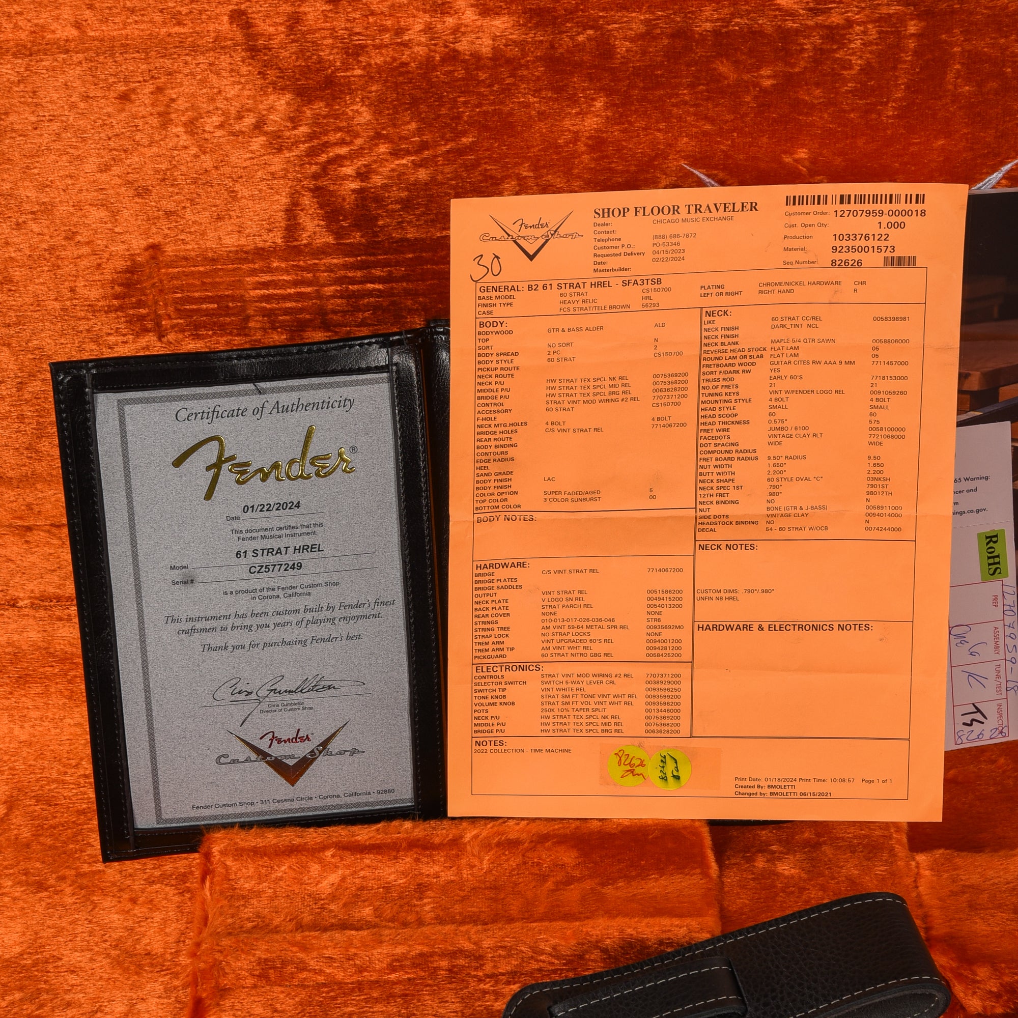 Fender Custom Shop 61 Stratocaster Heavy Relic Sunburst 2024