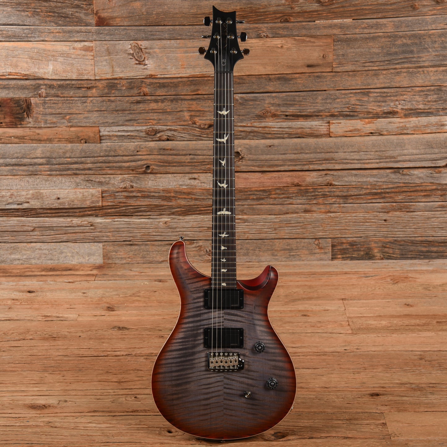 PRS Limited Edition CE 24 Satin Nitro Faded Grey Black Cherry Burst 2023