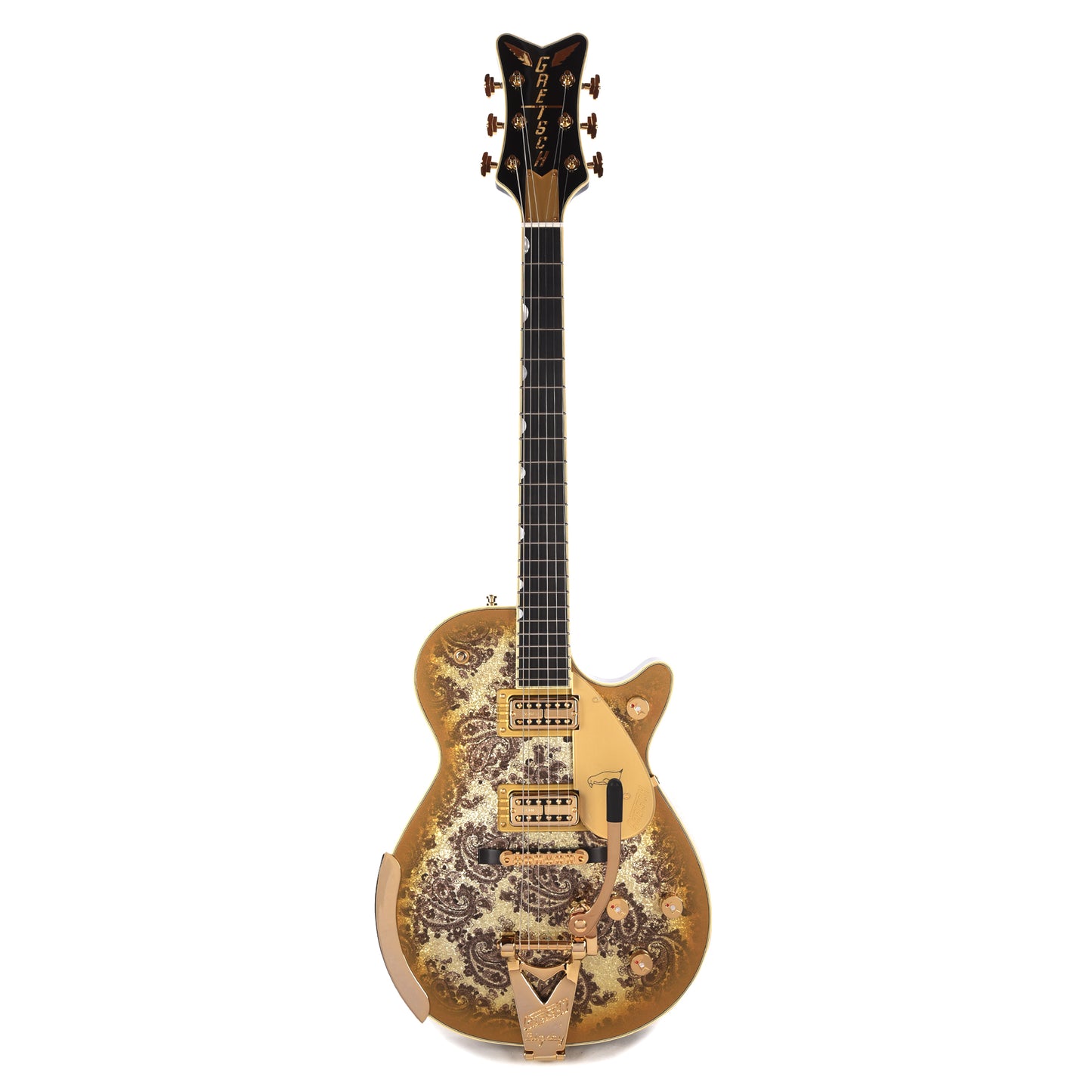Gretsch Limited Edition G6134TG Paisley Penguin with String-Thru Bigsby Gold Paisley
