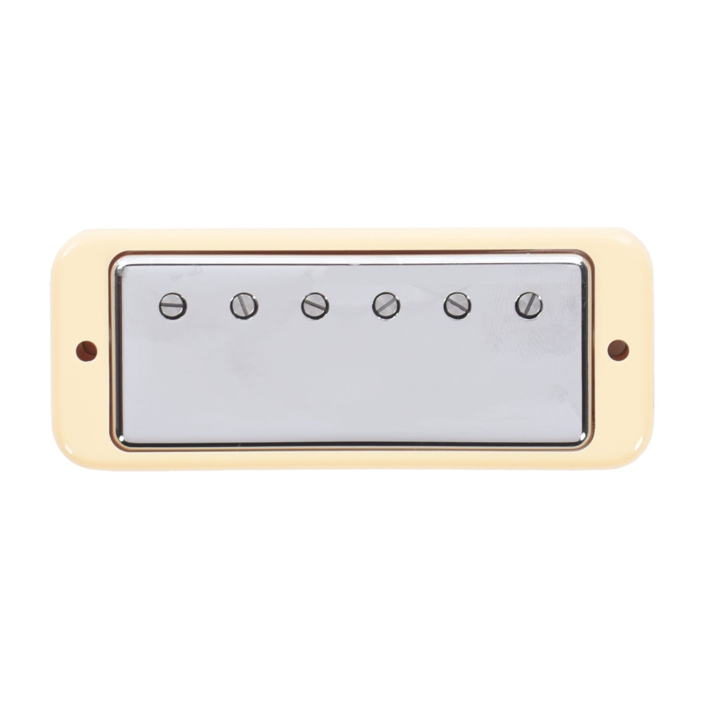 Lollar Mini Humbucker Neck Position Chrome Soap Bar / LP Mount Cream Ring Single Conductor
