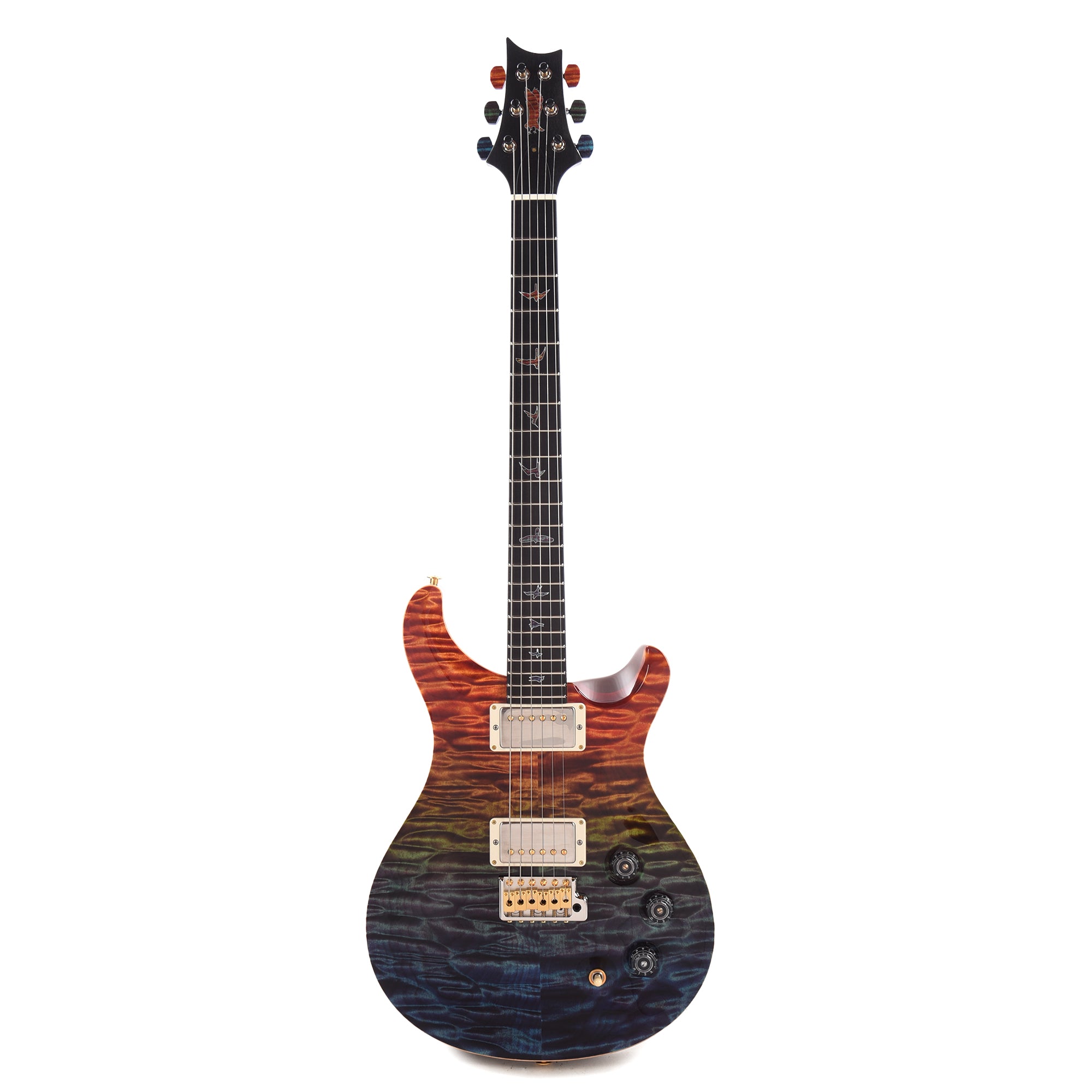 PRS Private Stock #11762 DGT Quilted Maple/African Mahogany Zombie Fade w/Stained Curly Maple Inlays & Tuners