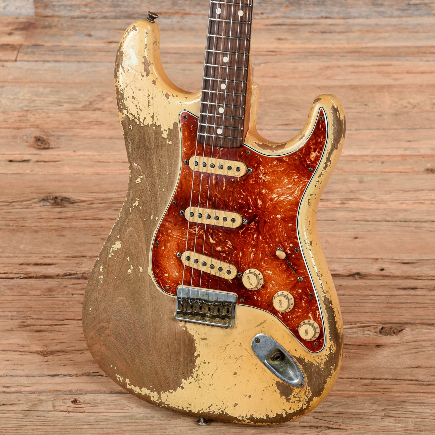 Fender Custom Shop Apprentice Built by George Ruiz '63 Stratocaster Hardtail Heavy Relic Aged Olympic White 2021