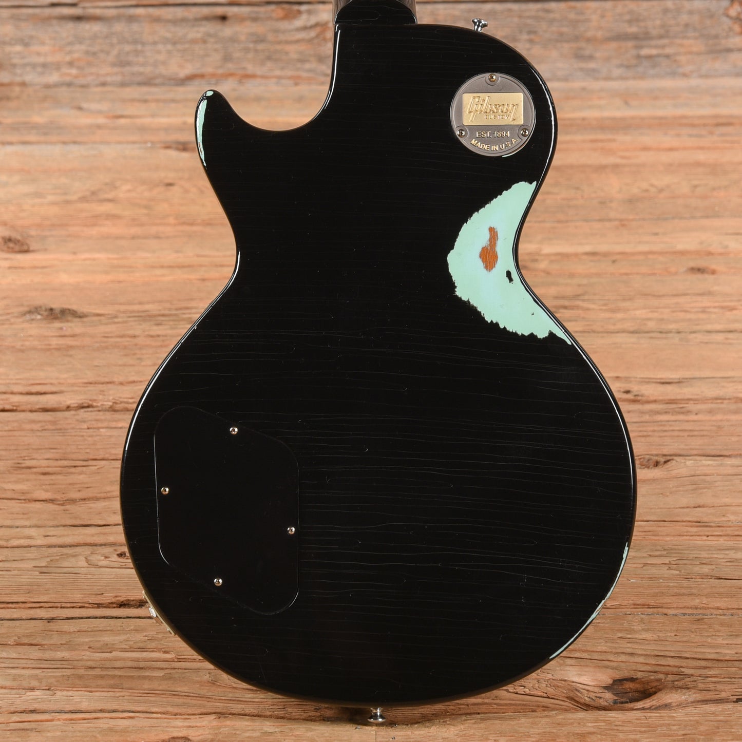 Gibson Custom Painted Over Series '60 Les Paul Standard Reissue Ebony Over Kerry Green 2016