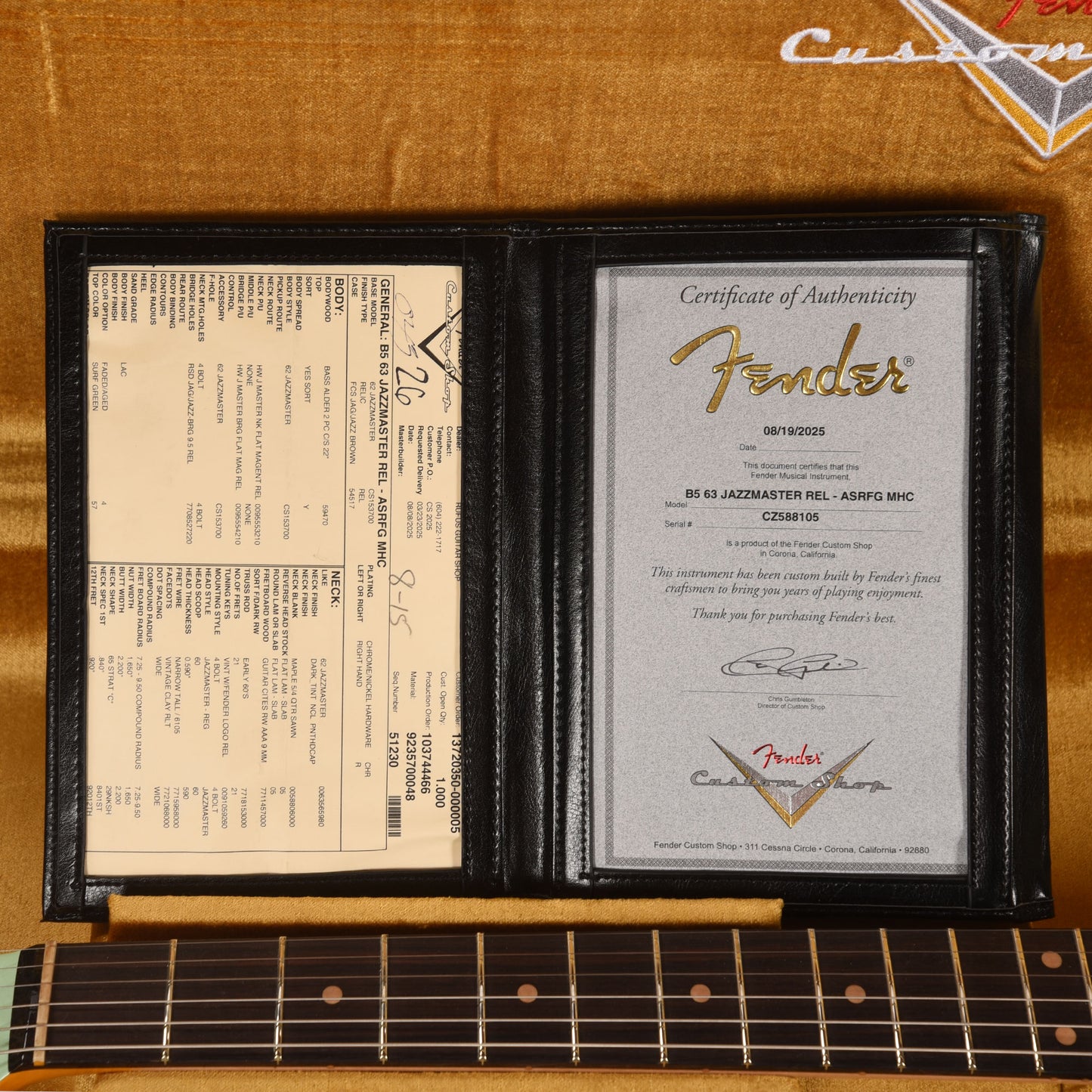 Fender Custom Shop 1963 Jazzmaster Relic Aged Surf Green