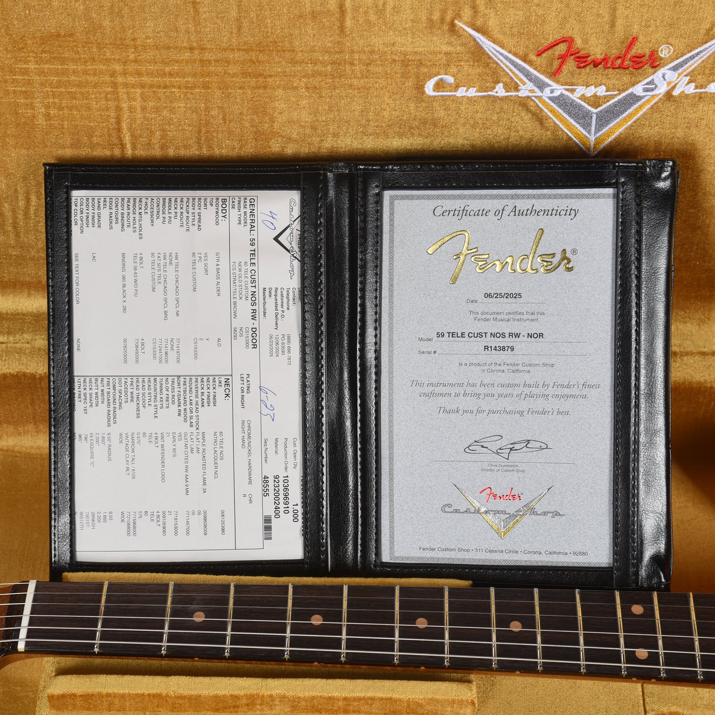 Fender Custom Shop 1959 Custom Telecaster "Chicago Special" NOS Fluorescent Orange