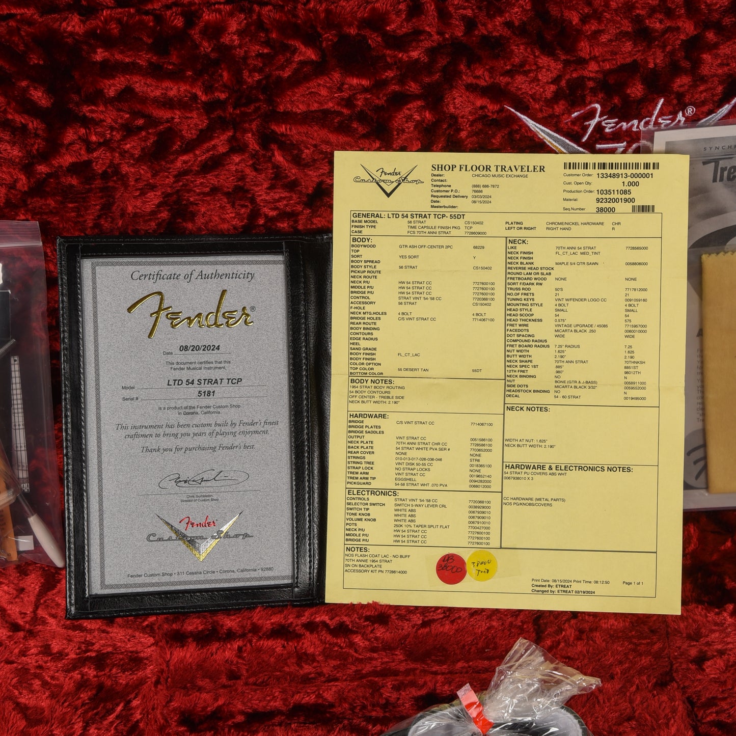 Fender Custom Shop LTD 70th Anniversary 1954 Stratocaster Time Capsule Desert Tan 2024