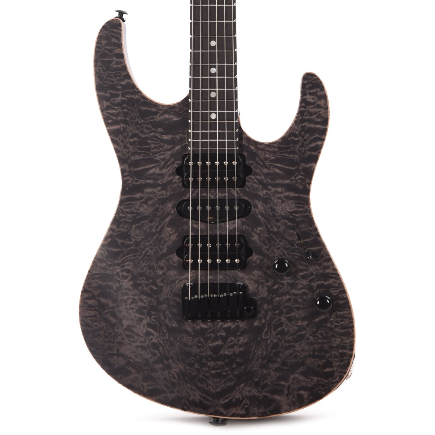 Suhr Custom Modern HSH Quilted Maple/Swamp Ash Transparent Charcoal