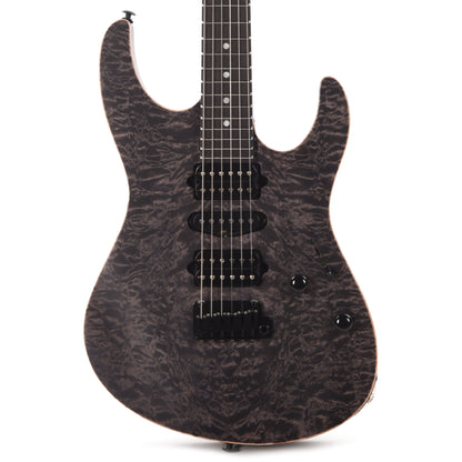 Suhr Custom Modern HSH Quilted Maple/Swamp Ash Transparent Charcoal