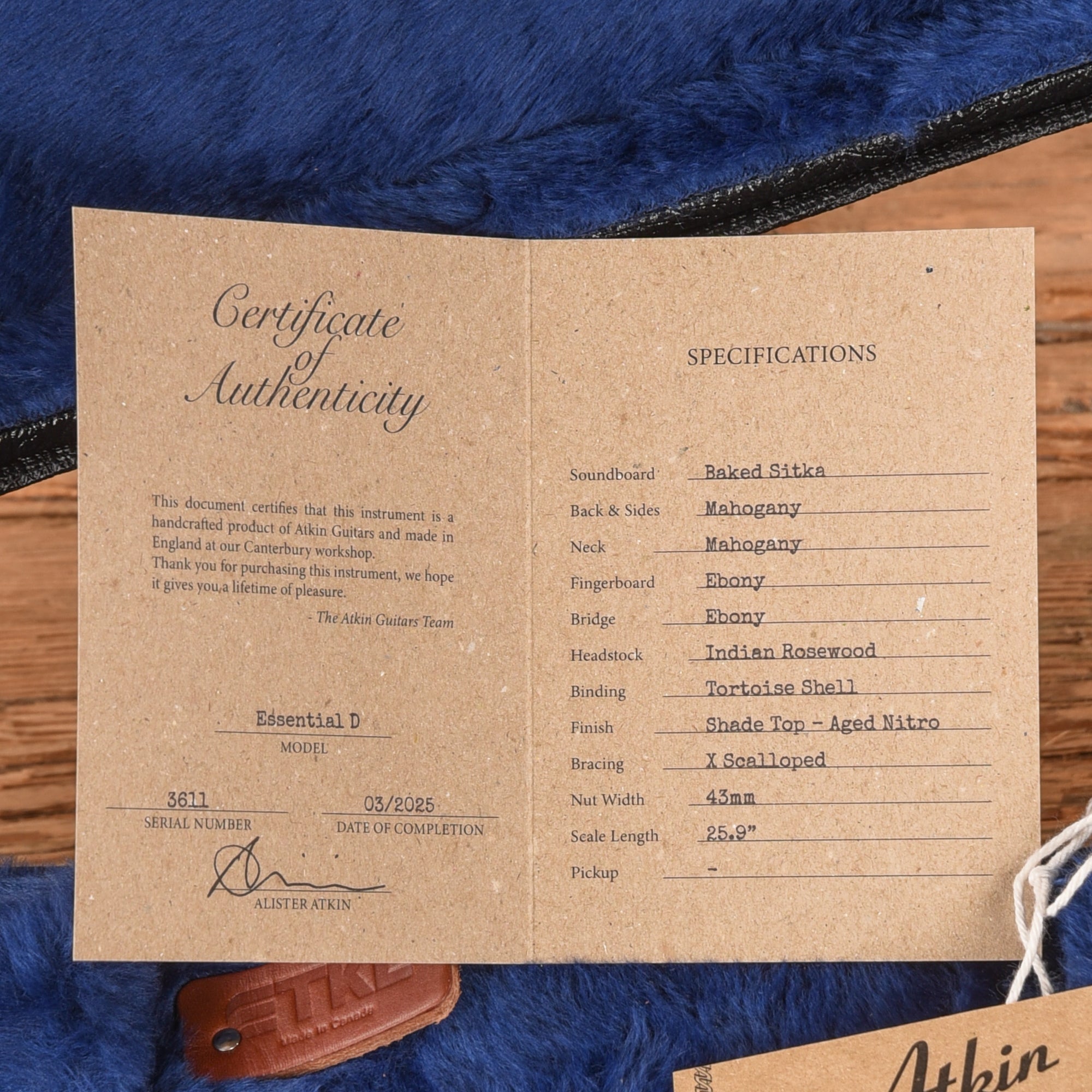 Atkin Essential D Baked Sitka/Mahogany Aged Shade Top 2025