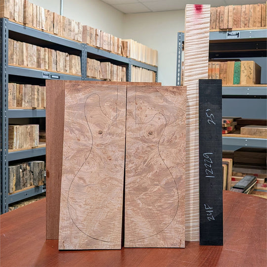 PRS Private Stock #12229 Custom 24 Maple Burl/African Mahogany Rainforest Glow w/Matching Neck Back