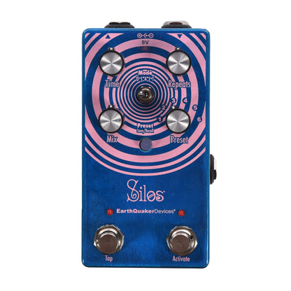 EarthQuaker Devices Silos Delay Pedal Transparent Blue