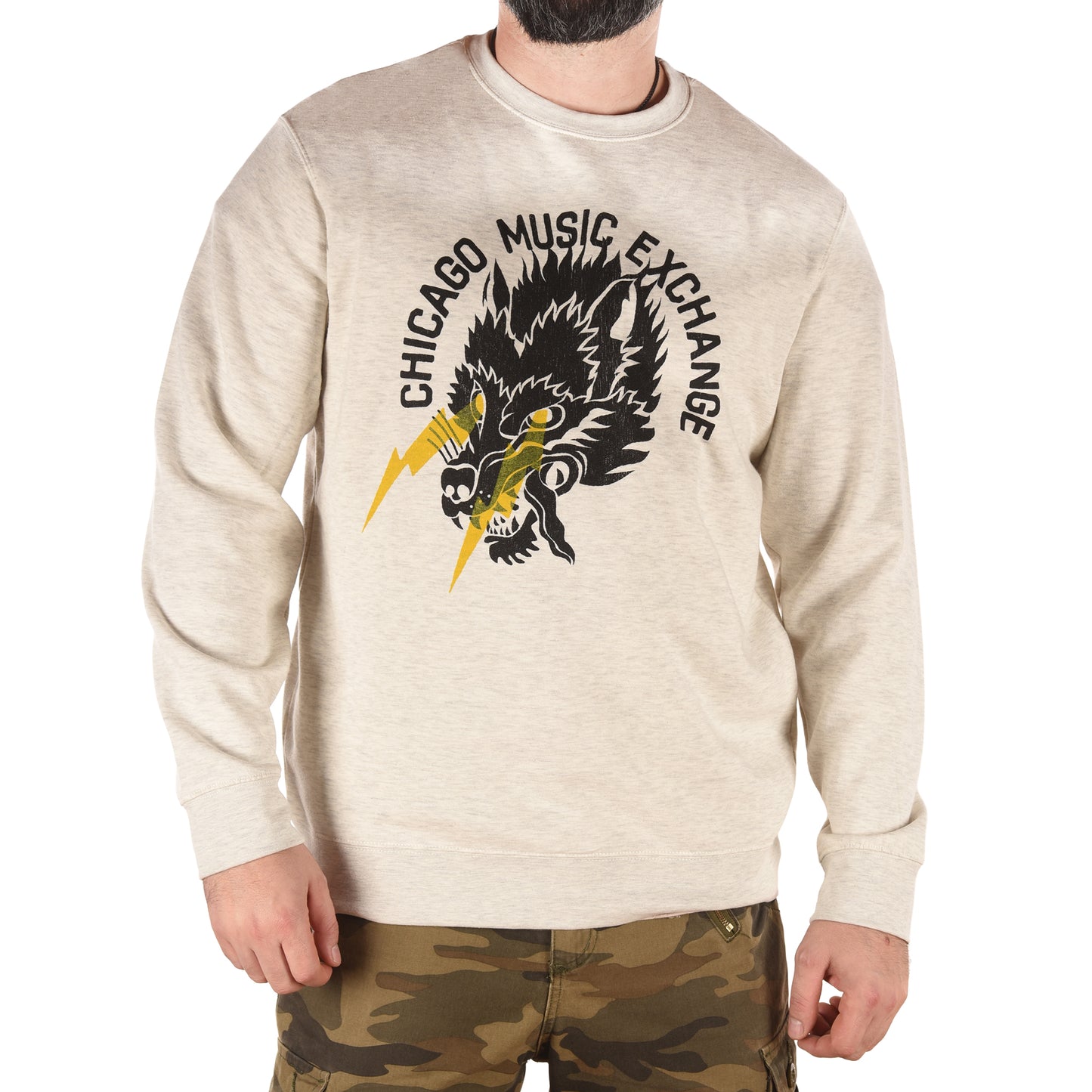 CME "Wolf Lightning" Pullover Crew Sweatshirt