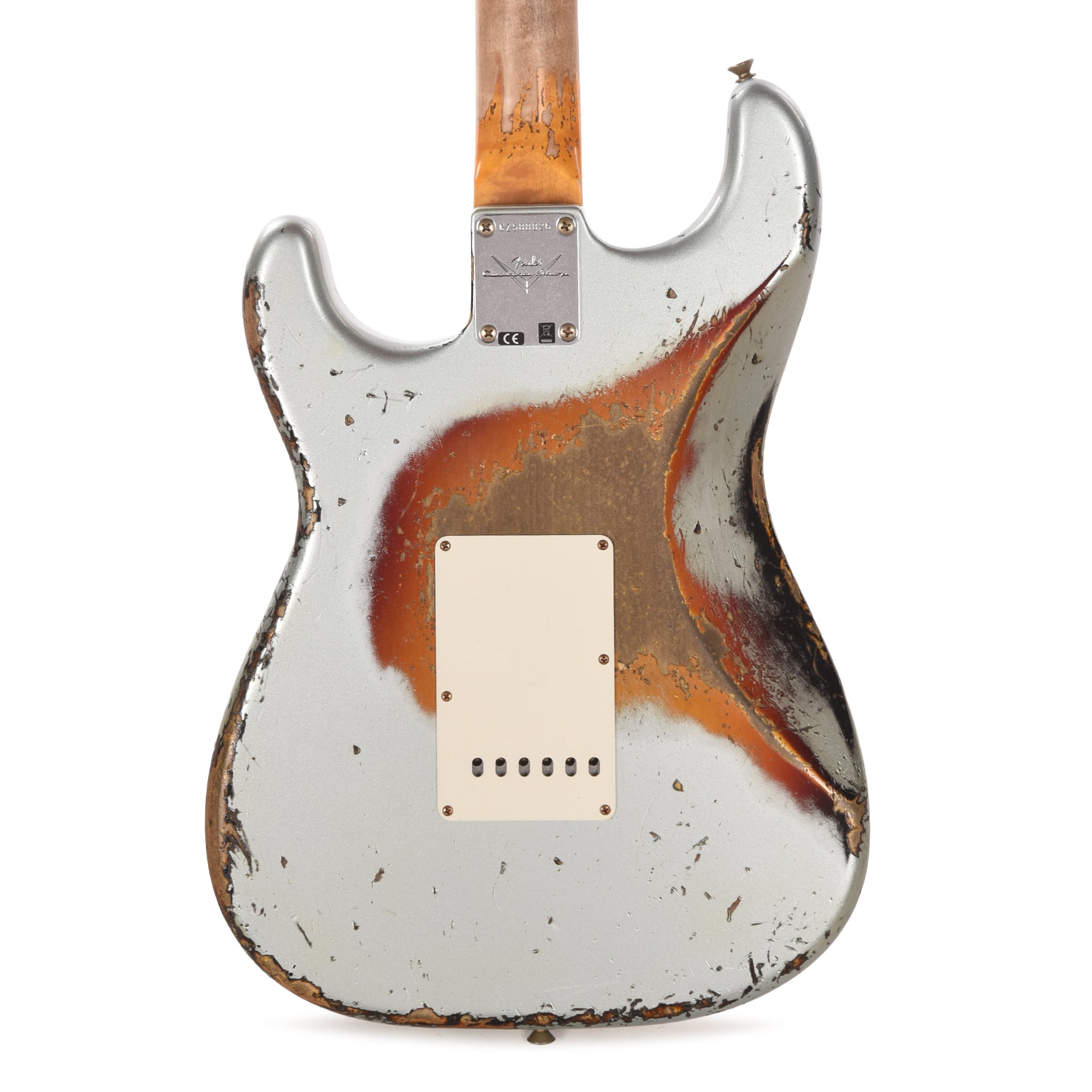 Fender Custom Shop 1965 Stratocaster Super Heavy Relic Super Faded Aged Firemist Silver over 3-Color Sunburst