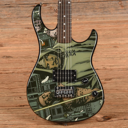 Peavey Walking Dead Rockmaster Black body with custom art on face 2013