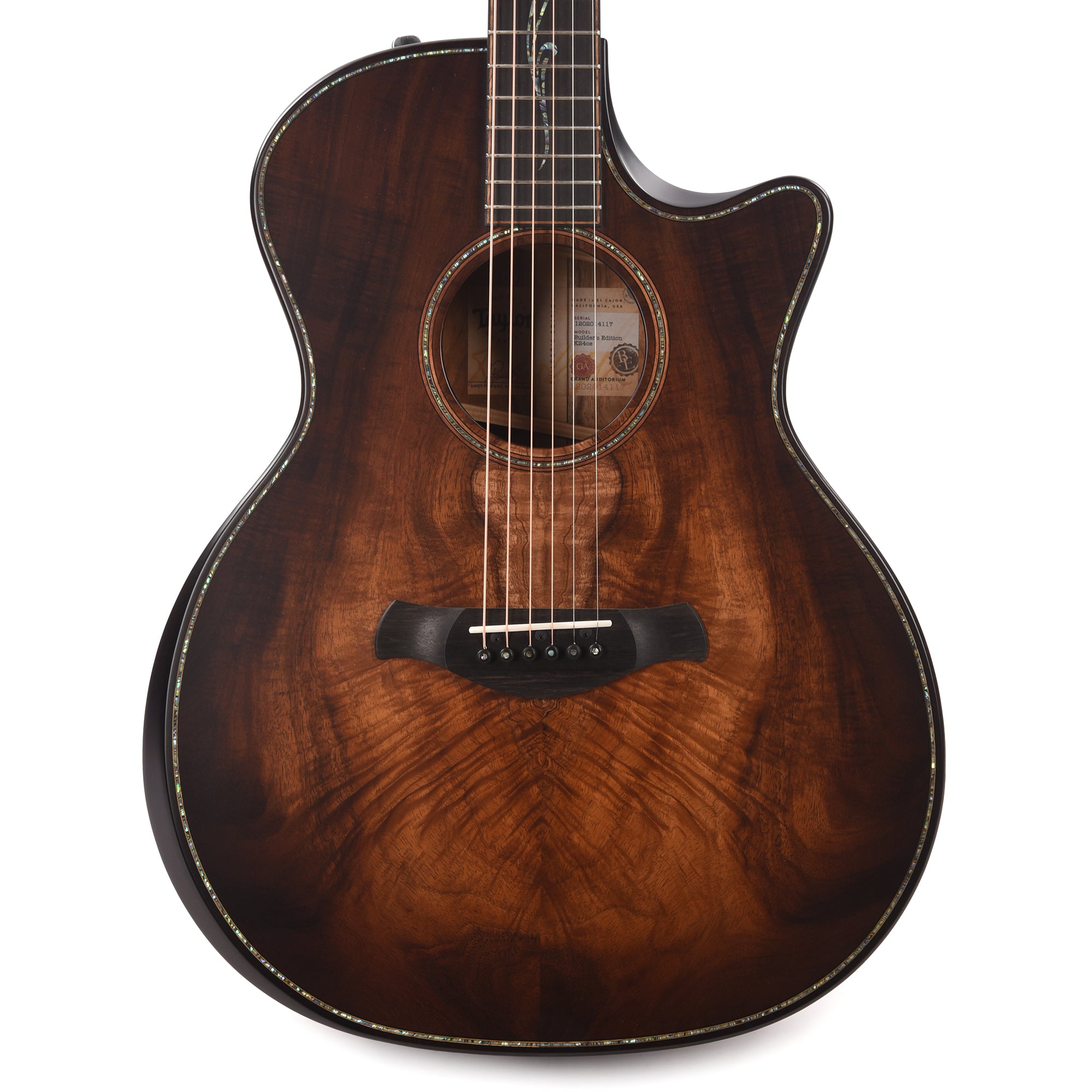 Taylor K24ce Builder's Edition Grand Auditorium Kona Burst ES2