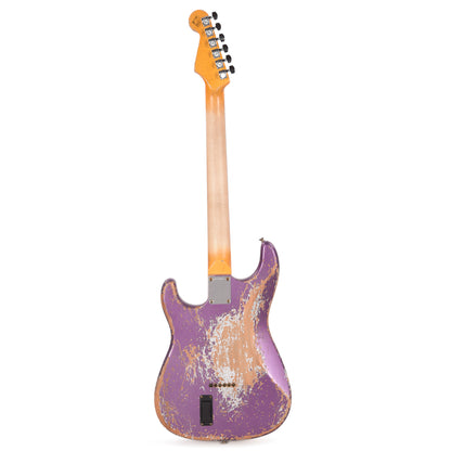 Fender Custom Shop Stratocaster Hardtail HH Heavy Relic Purple Metallic Master Built by Dennis Galuszka w/Fluence Humbuckers