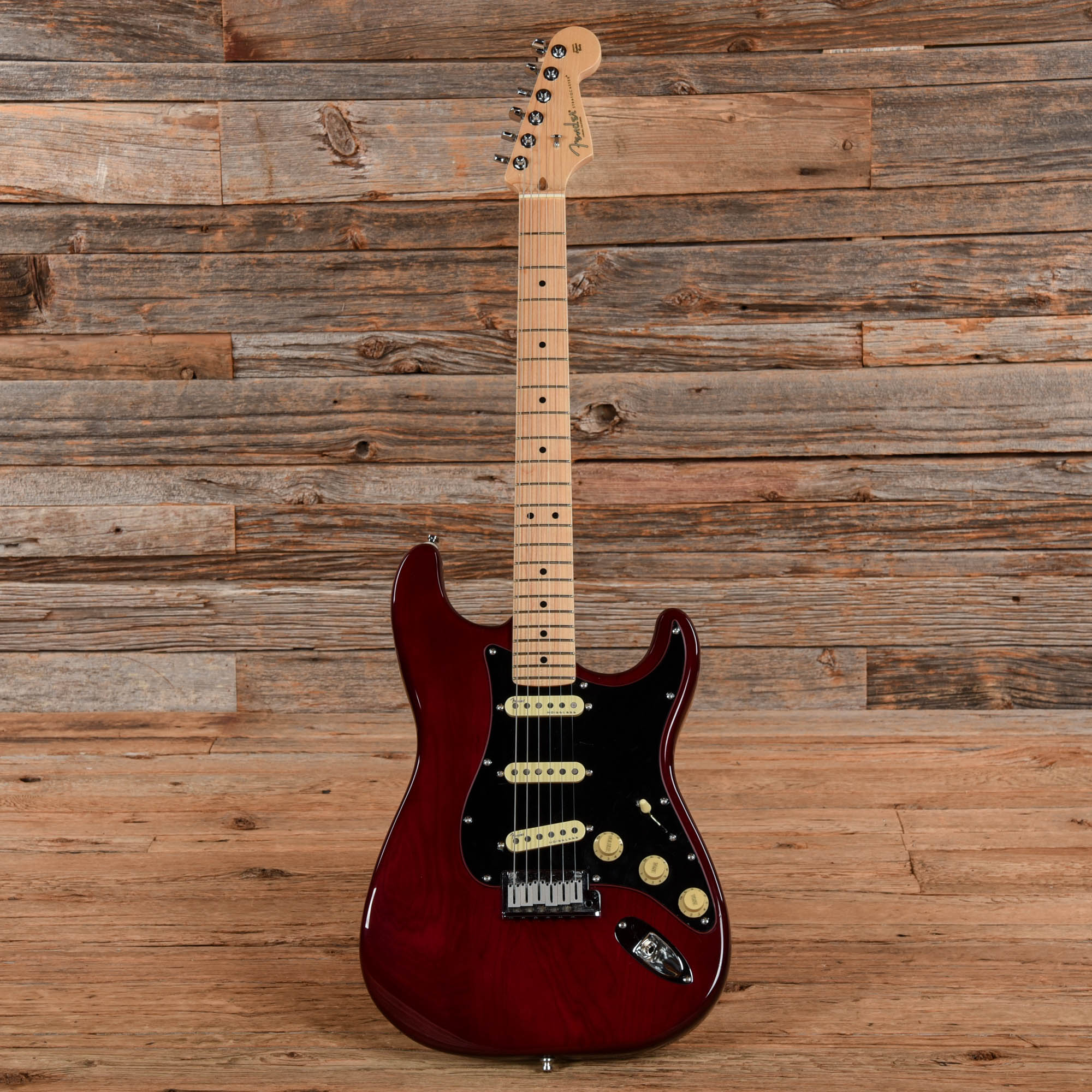 Fender American Professional Stratocaster Neck with Unknown Fender Body Crimson Red Transparent