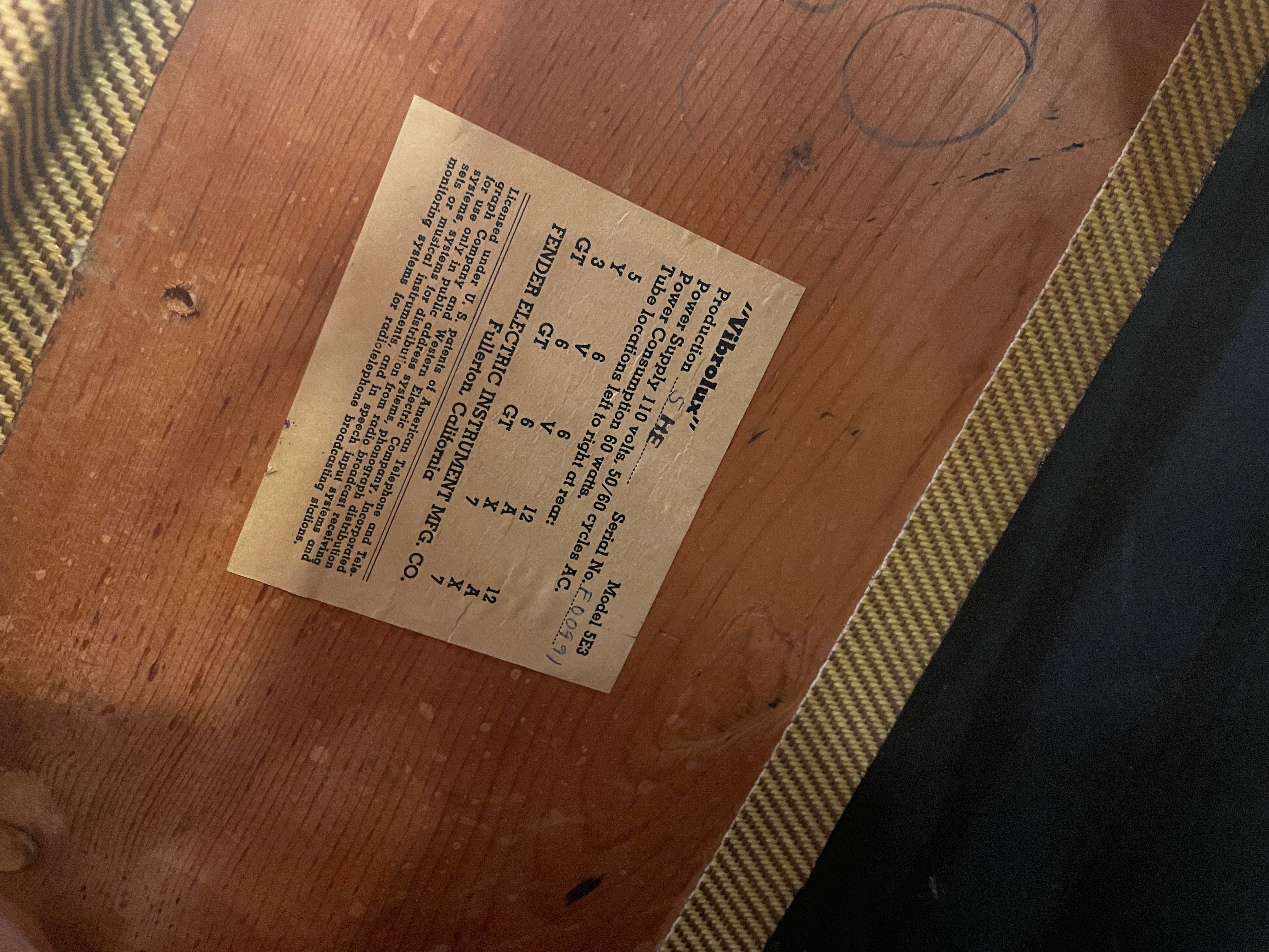 Fender Vibrolux Tweed 1958