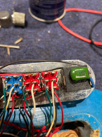 Fender Late '60s Telecaster Bass Body w/Late '62 Veneer Precision Bass Neck Blue Refin 1960s