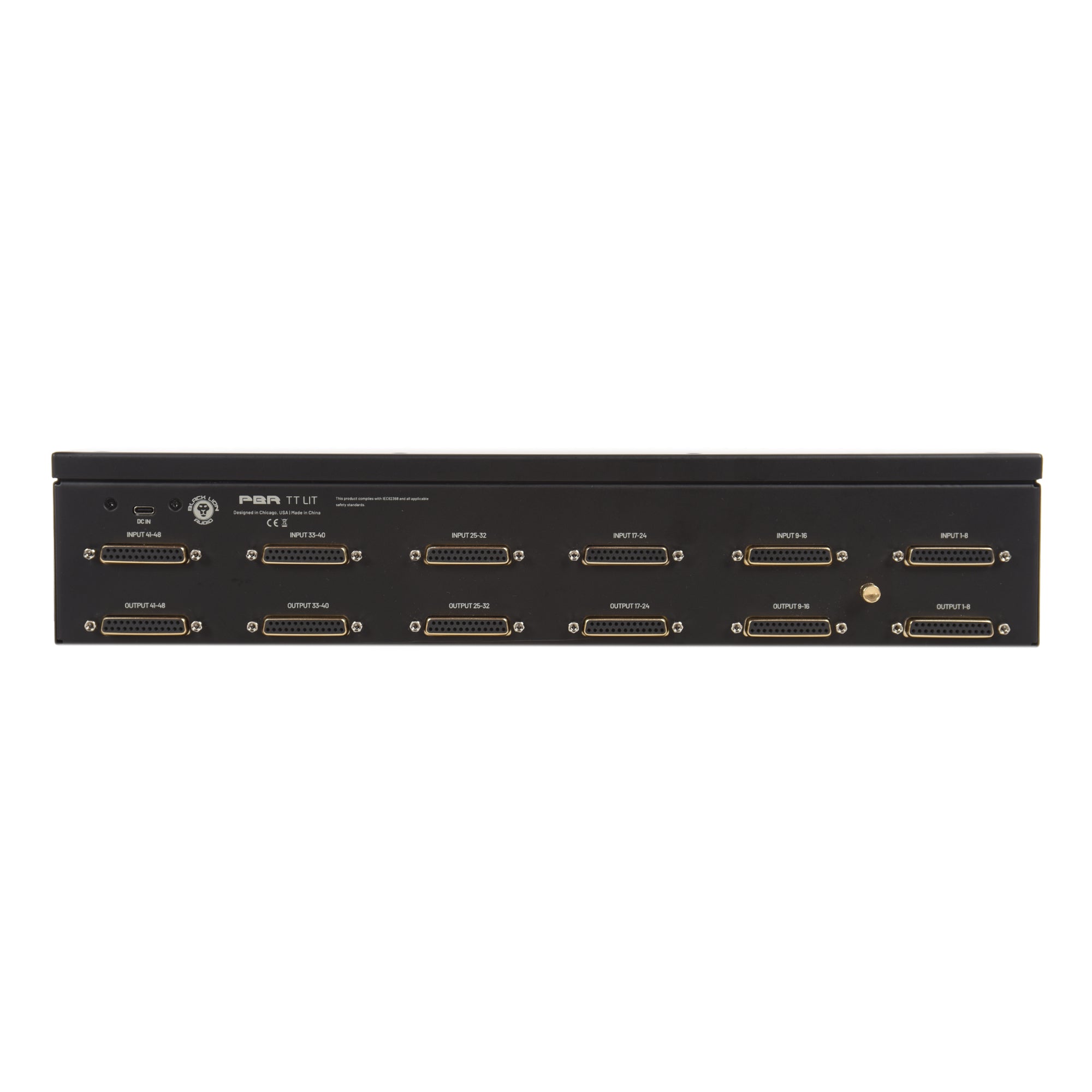 Black Lion Audio PBR TT LIT 96-Point Gold-Plated TT/DB25 Patchbay w/ customizable LED display
