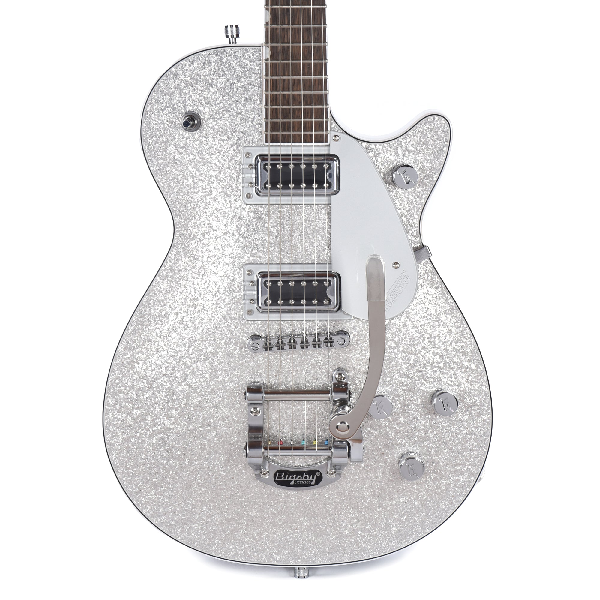 Gretsch G5230T Electromatic Sparkle Jet FT Single-Cut with Bigsby Silver Sparkle