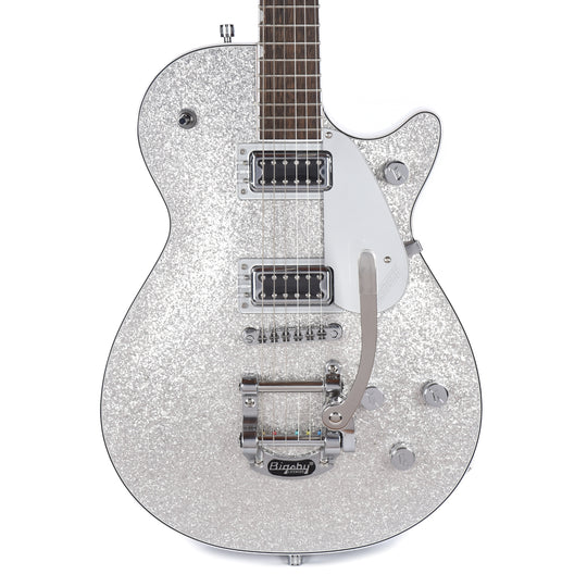 Gretsch G5230T Electromatic Sparkle Jet FT Single-Cut with Bigsby Silver Sparkle
